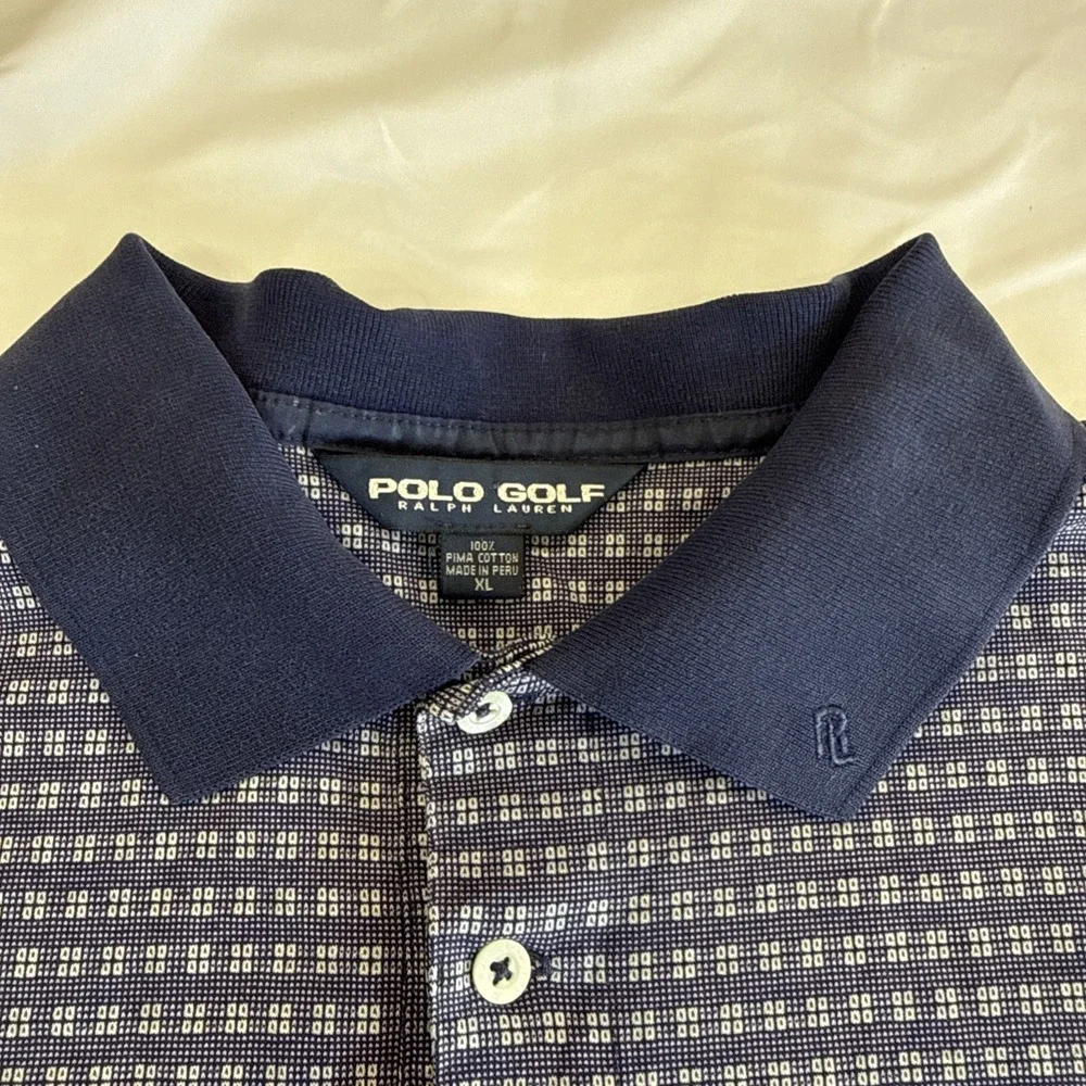 Vintage 90's Polo Golf Ralph Lauren Blue Short Sleeve Shirts Mens XL Cotton